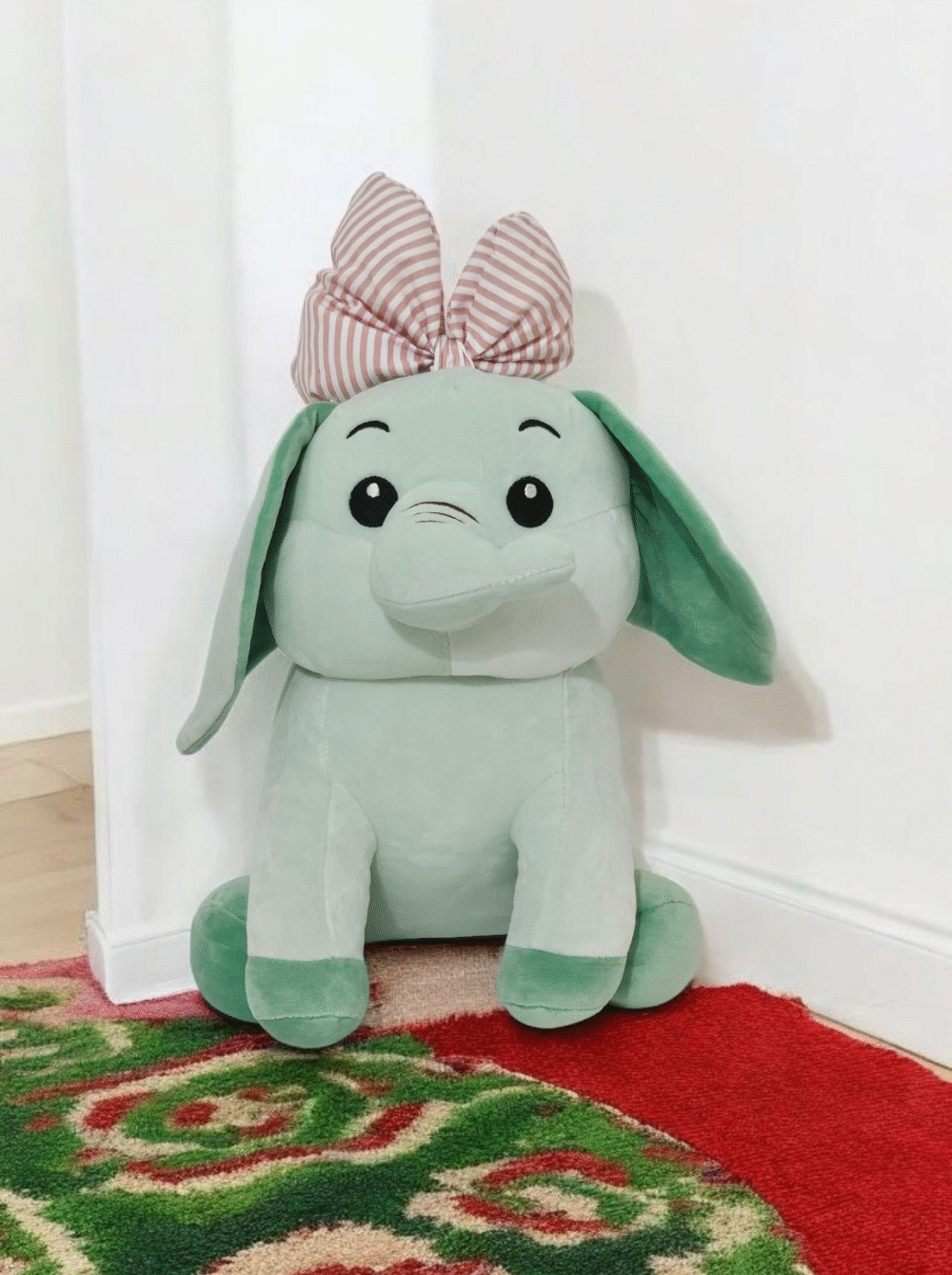 Bublebums Supersoft Lady Elephant | Plush Soft Toys – 45 cm (Green)