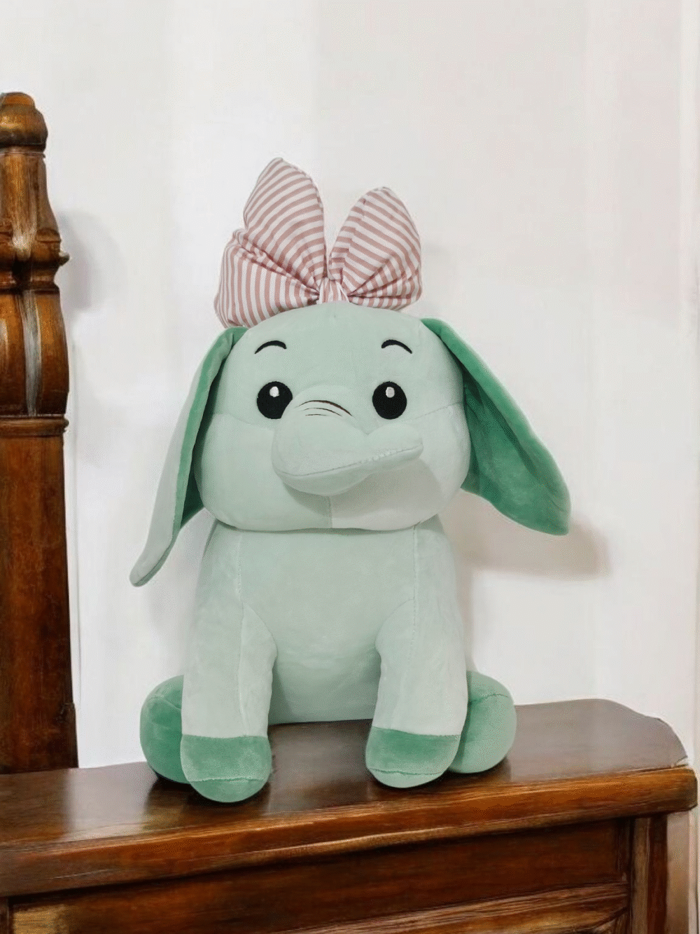 Bublebums Supersoft Lady Elephant | Plush Soft Toys – 45 cm (Green) - Image 2