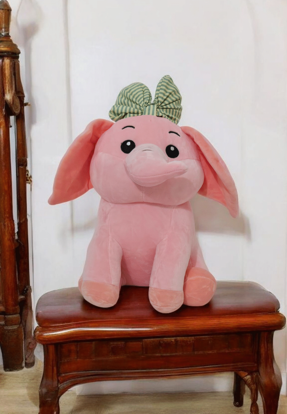 Bublebums Supersoft Lady Elephant | Plush Soft Toys – 45 cm (Pink) - Image 2