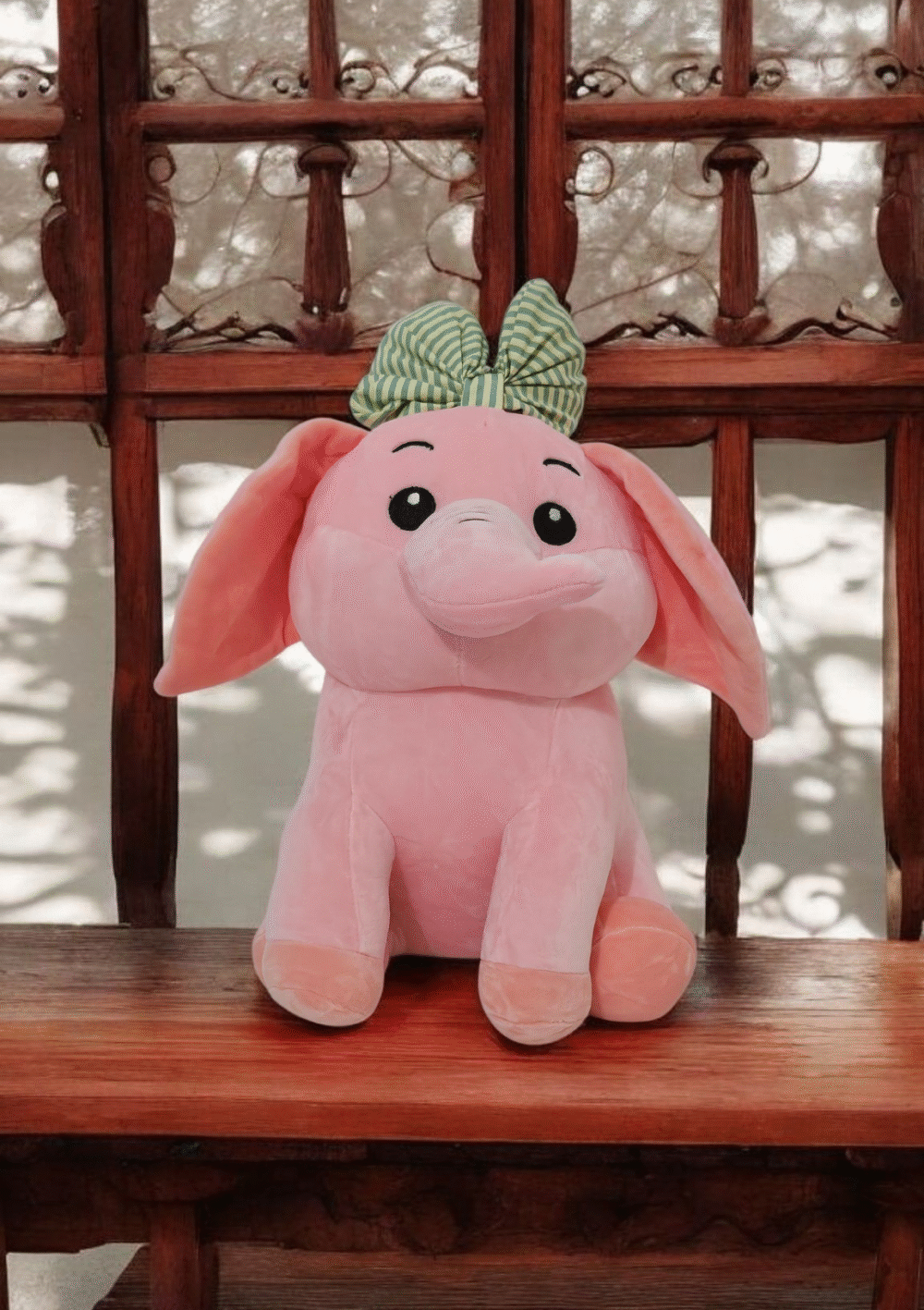 Bublebums Supersoft Lady Elephant | Plush Soft Toys – 45 cm (Pink)