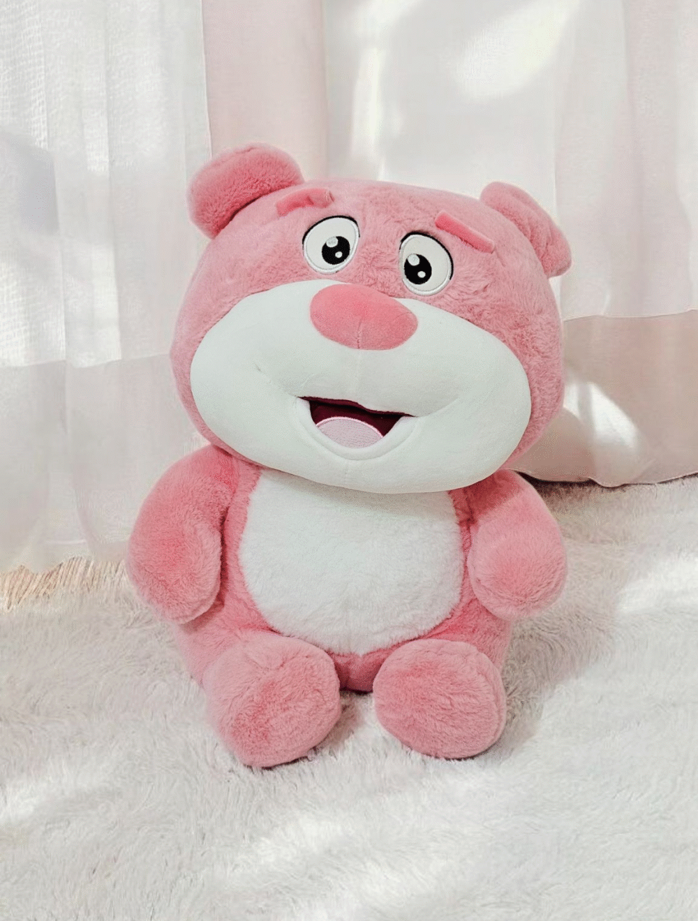Bublebums Supersoft Happy Bear | Plush Soft Toys - 50 cm (Pink) - Image 2