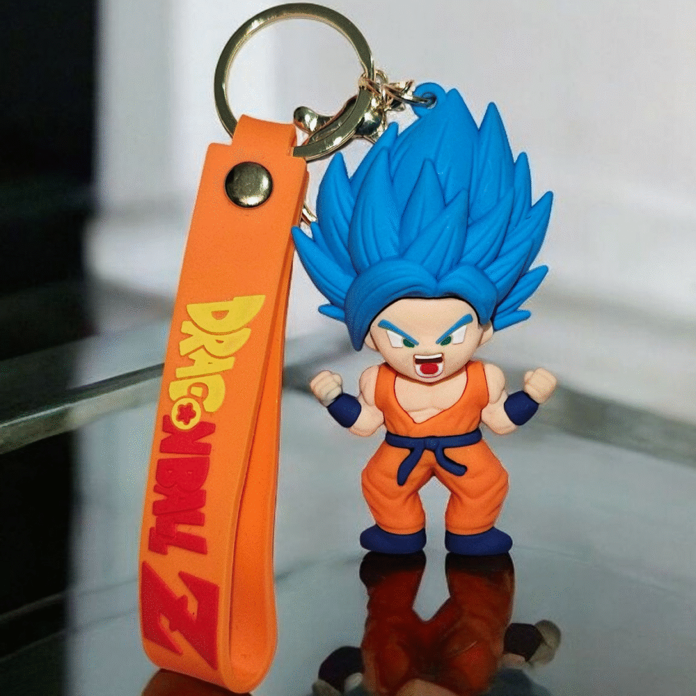 Bublebums Super Hero Goku Dragon Ball Z Anime 3D Silicon Keychain | Anime Keychain