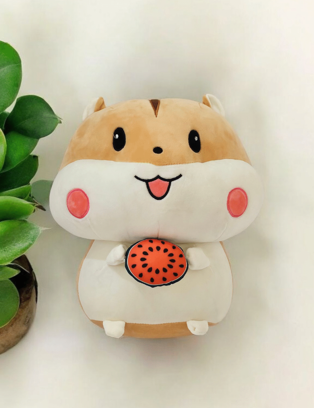 Bublebums Supersoft Fruit Squirrel Toy | Plush Soft Toys – 45 cm (Brown & White)