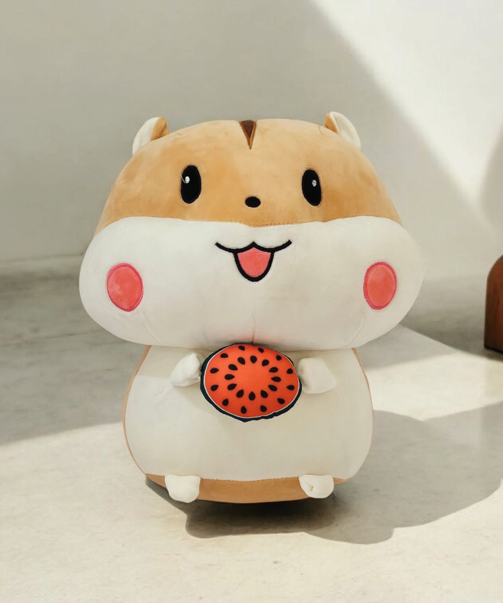 Bublebums Supersoft Fruit Squirrel Toy | Plush Soft Toys – 45 cm (Brown & White) - Image 2