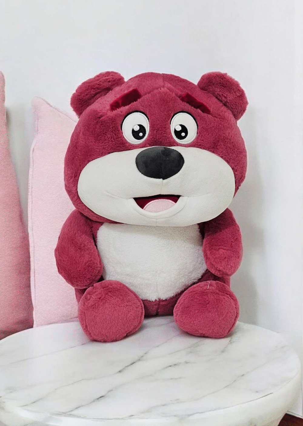 Bublebums Supersoft Happy Bear | Plush Soft Toys - 50 cm (Maroon)
