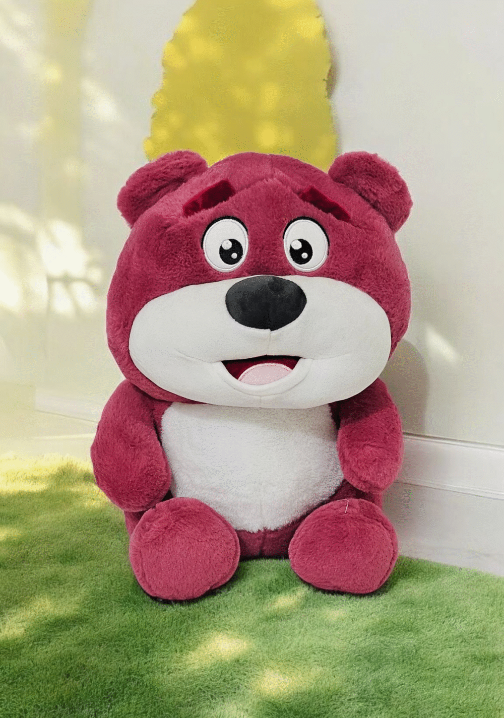Bublebums Supersoft Happy Bear | Plush Soft Toys - 50 cm (Maroon) - Image 3
