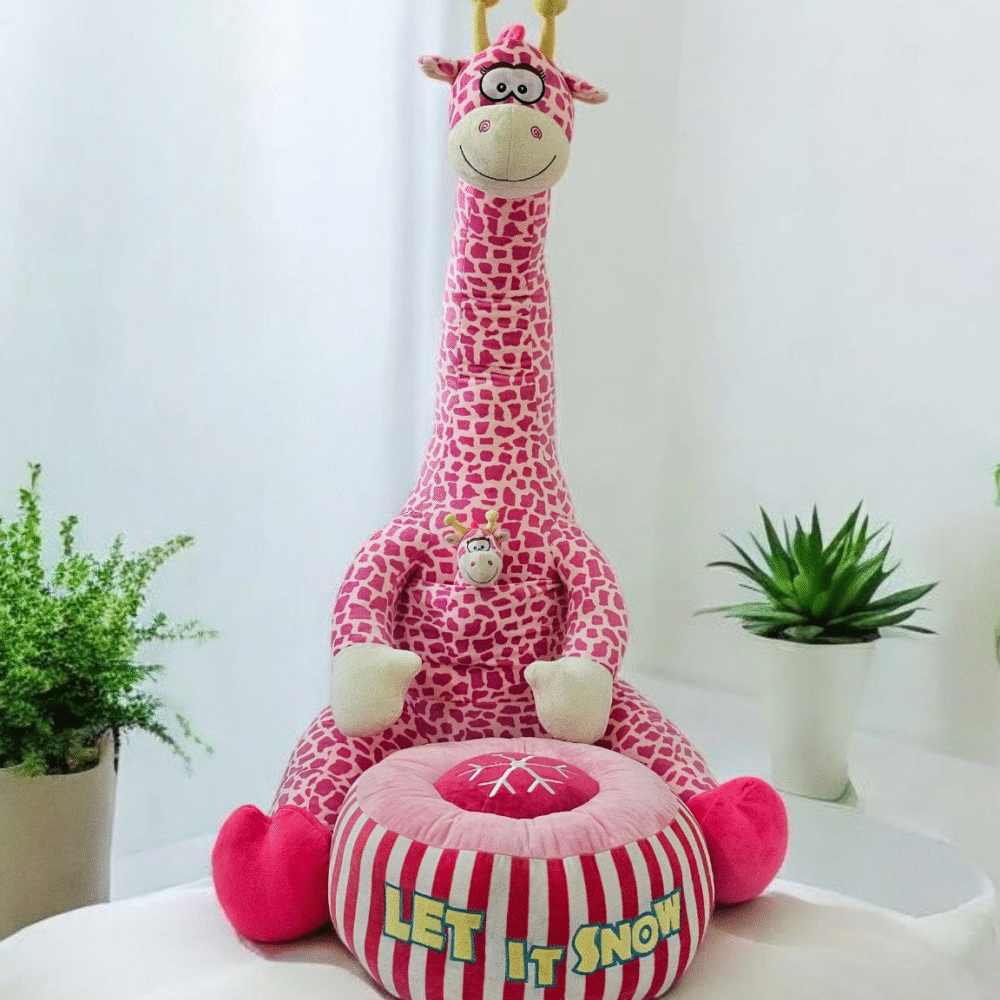 Bublebums Giraffe Shaped Kids' Sofa | Mini Snug Sofa - 110 cm