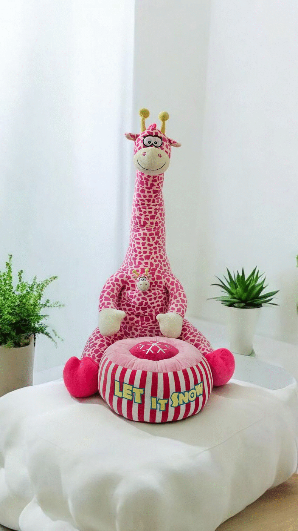 Bublebums Giraffe Shaped Kids' Sofa | Mini Snug Sofa - 110 cm