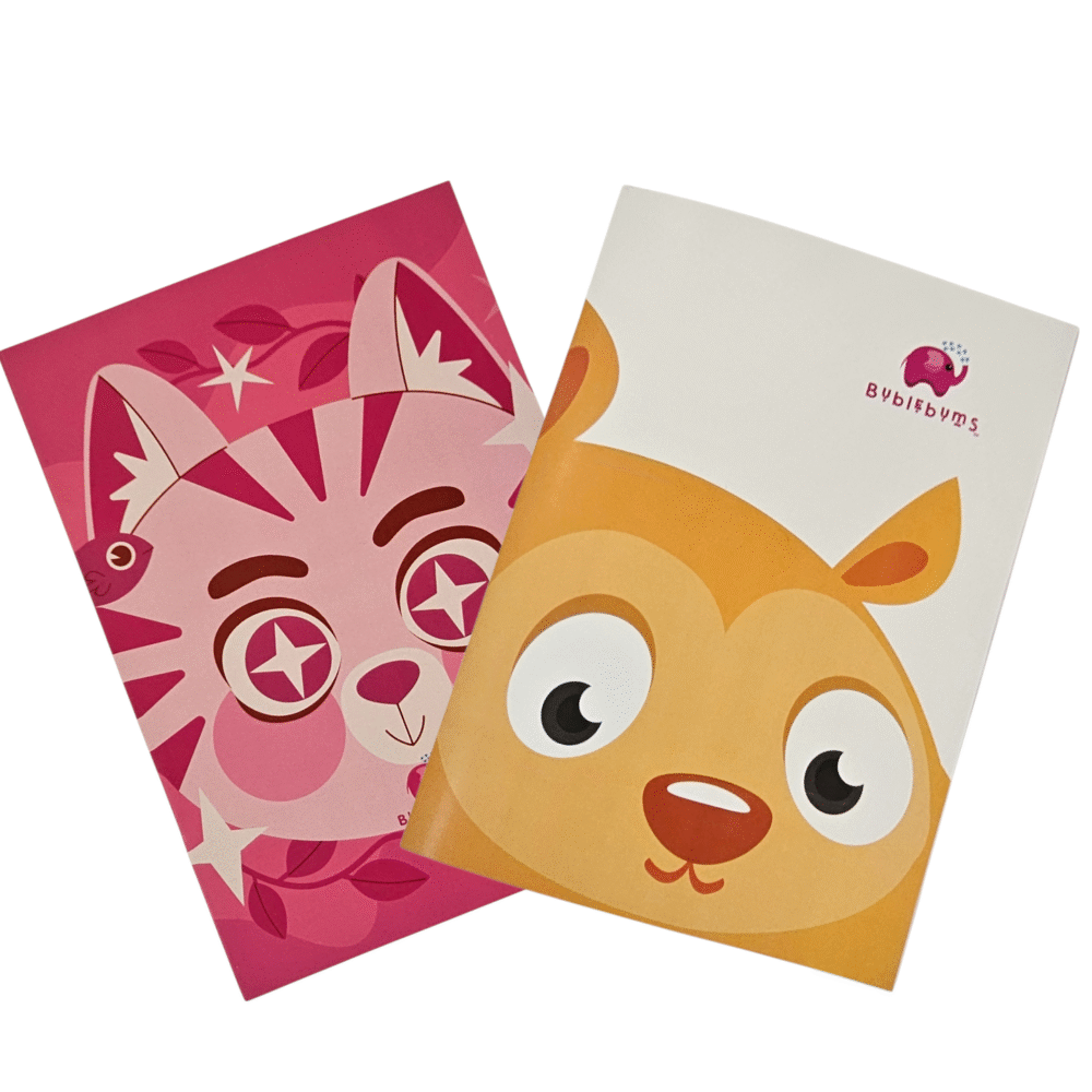 Bublebums A5 Unruled Plain Cartoon Kids Notebooks, doodling, Writing Notes | Toon Notebooks ( Set of 2 notebooks )